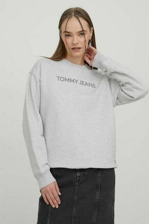 Tommy Jeans Sweater majica 'Classic' tamo siva / siva melange