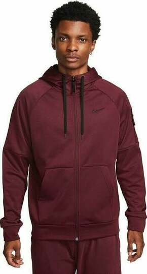 Nike Therma-FIT Full-Zip Mens Top Night Maroon/Black S Dukserica za fitnes