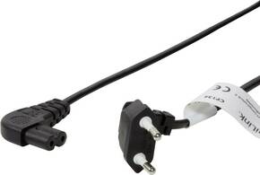 LogiLink struja priključni kabel [1x europski muški konektor - 1x muški konektor za grafičnu karticu c8] 0.75 m crna
