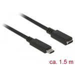 DELOCK USB 3.0 Type C produžni kabel Crna 1.5m 85534