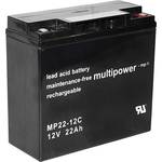 multipower PB-12-22-M5 MP22-12C olovni akumulator 12 V 22 Ah olovno-koprenasti (Š x V x D) 181 x 167 x 76 mm M6 vijčani priključak ciklus postojanosti, bez održavanja, nisko samopražnjenje