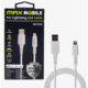 MAXMOBILE DATA KABEL I-PHONE LIGHTNING-TYPE C MFI Apple KEVLAR QC 3A 1,2m white