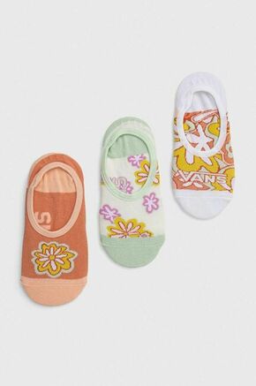 Dječje čarape Vans PSYCHEDELIC FLORAL CANO SUN BAKED 2-pack boja: narančasta - narančasta. Dječje niske čarape iz kolekcije Vans. Model izrađen od elastičnog materijala. U setu tri para.