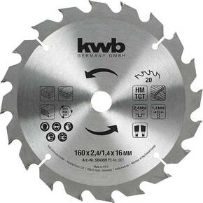 List pile za ivericu za ručnu kružnu pilu Ø 160 x 16 mm kwb 584359 list kružne pile 160 x 16 mm 1 St.