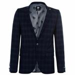 Twisted Tailor Check Blazer crna
